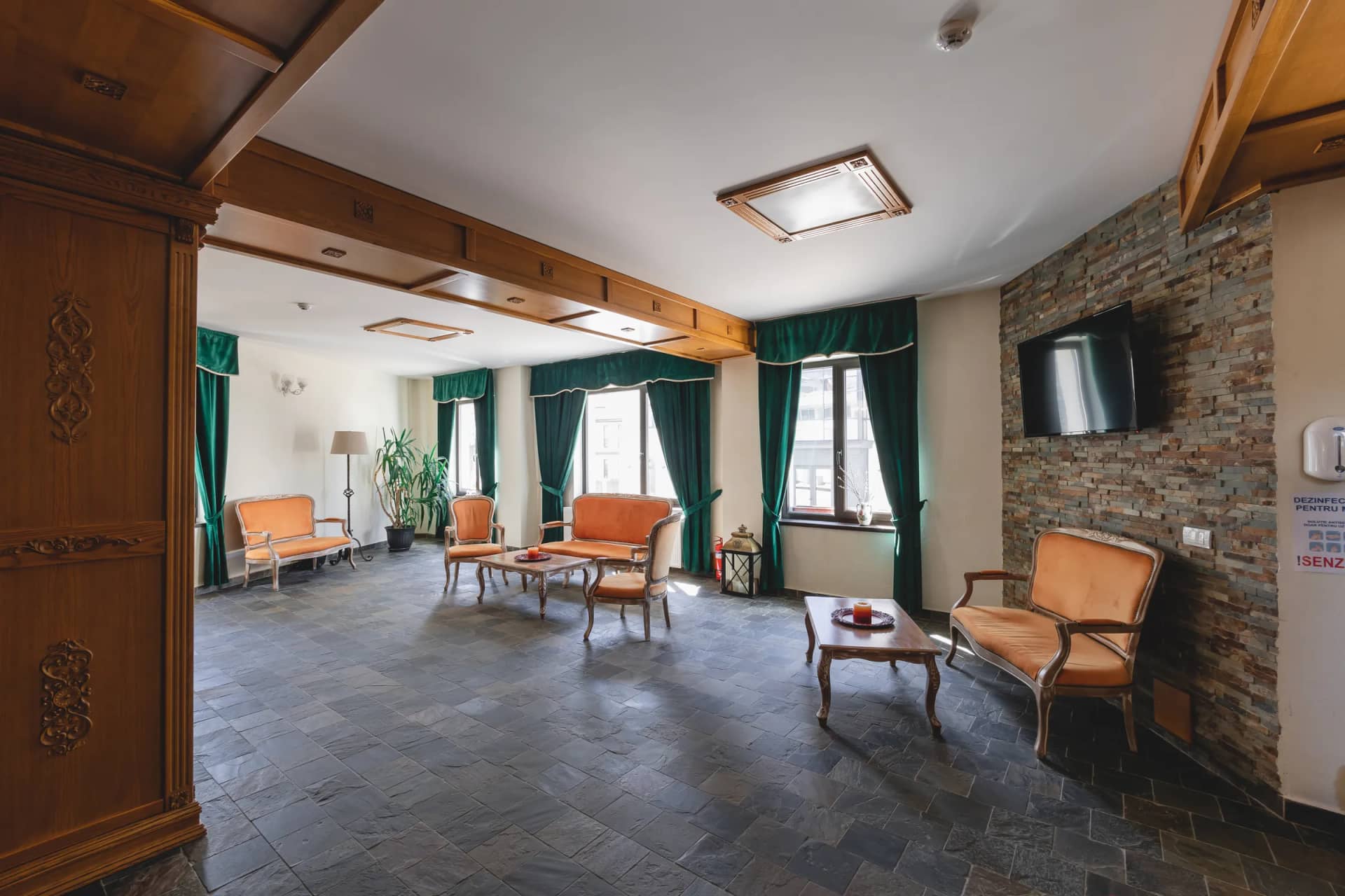 The lobby of Vila Seva